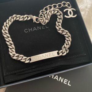 Chanel Chain Logo Necklace